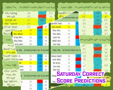 Correct score prediction weekend