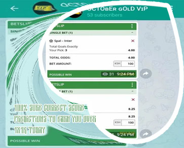 Today sure correct score tips